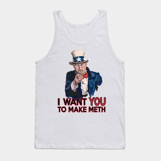 Walter White Uncle Sam Tank Top by VintageTeeShirt